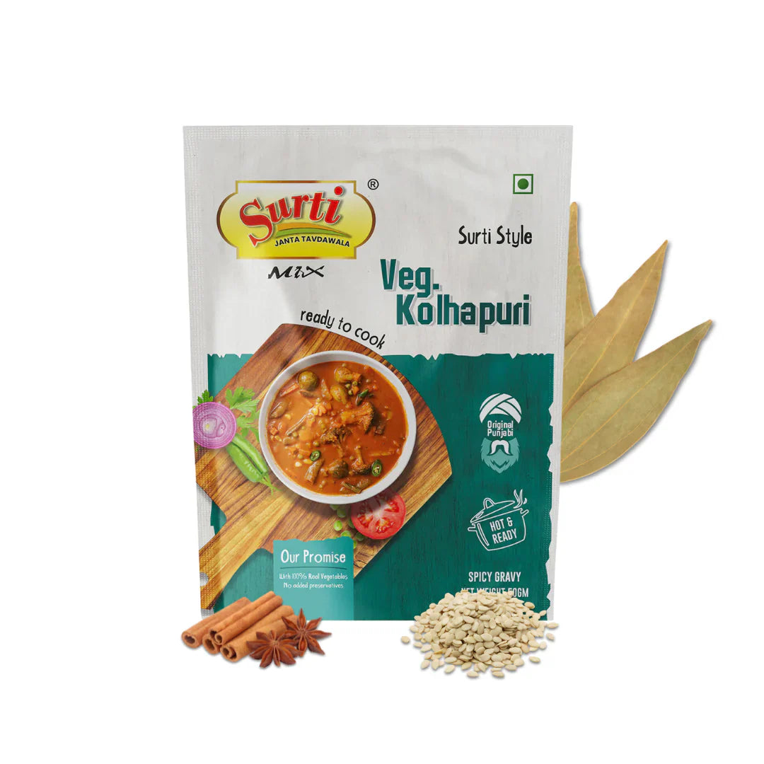 Surtimix Veg Kolhapuri Gravy Sabji Masala | Ready To Eat 160 gms
