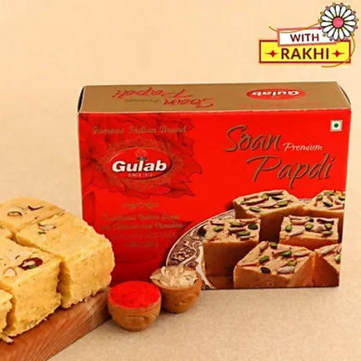 Captain America Cute Kids Rakhi & Soan Papdi