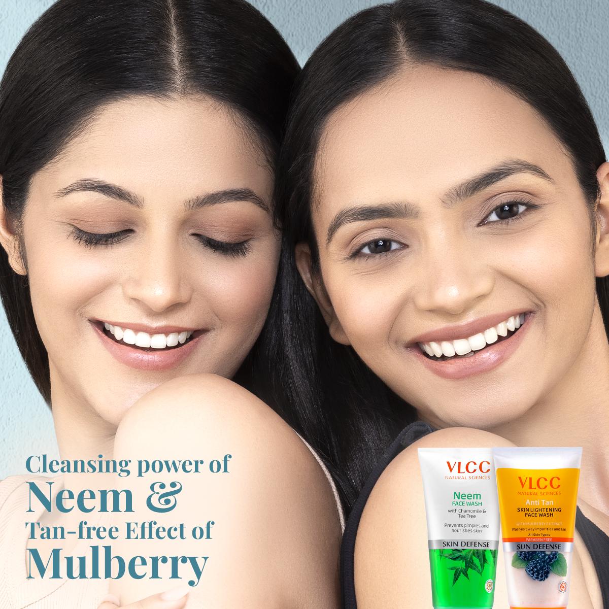 VLCC Neem Face Wash & Anti Tan Face Wash (Buy 1 Get 1) (150 ml + 150 ml)