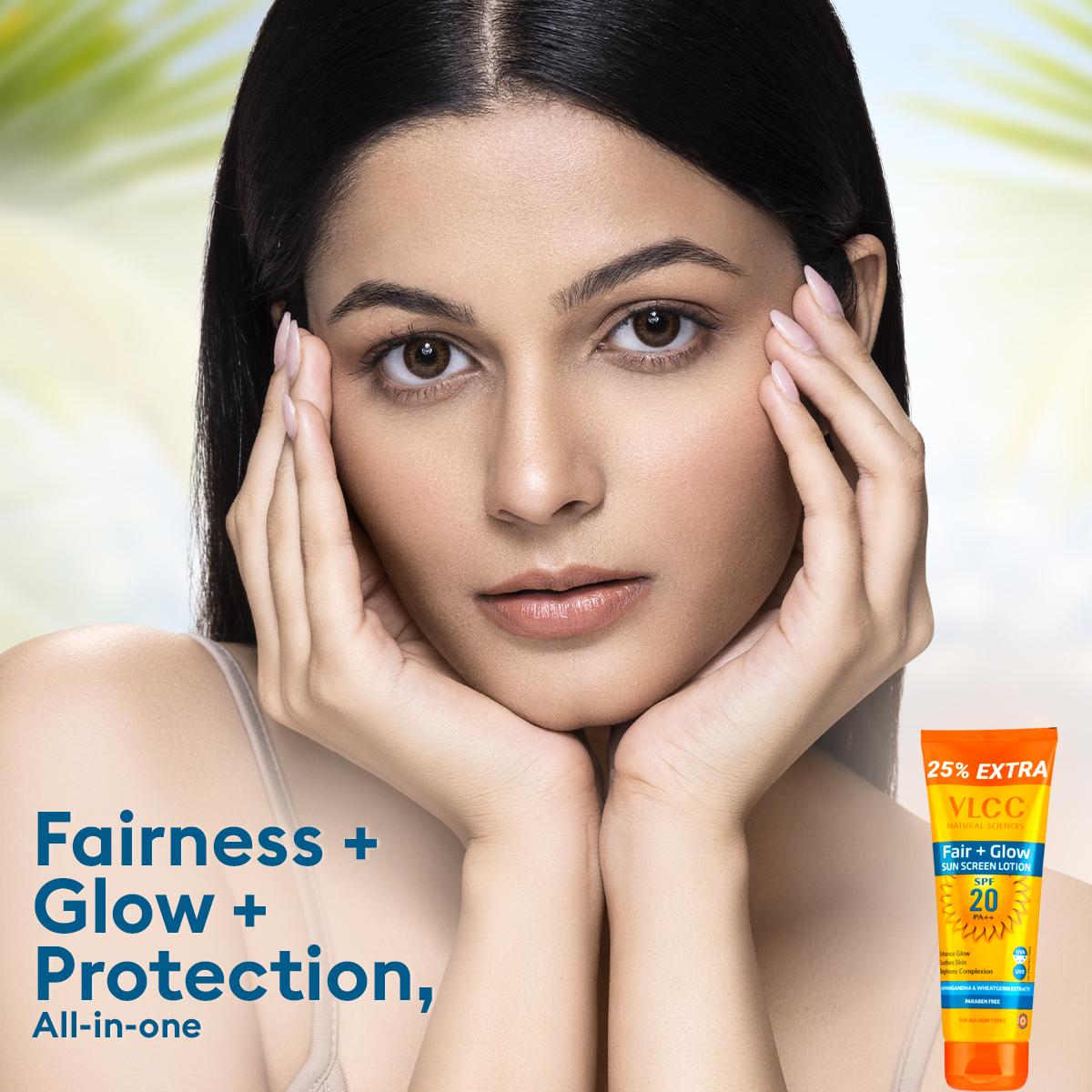 VLCC Fair + Glow Sunscreen Lotion SPF 20 PA ++