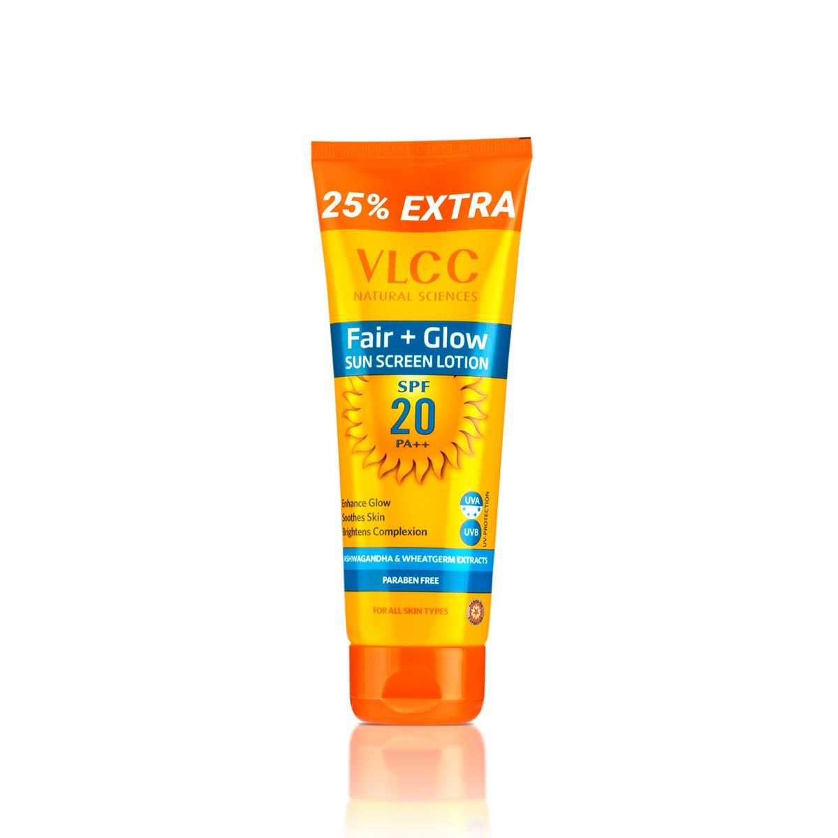 VLCC Fair + Glow Sunscreen Lotion SPF 20 PA ++