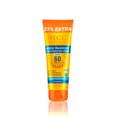 VLCC Water Resistant SPF 60 PA+++ Sunscreen Gel Cream (100 gm) + (25 gm)