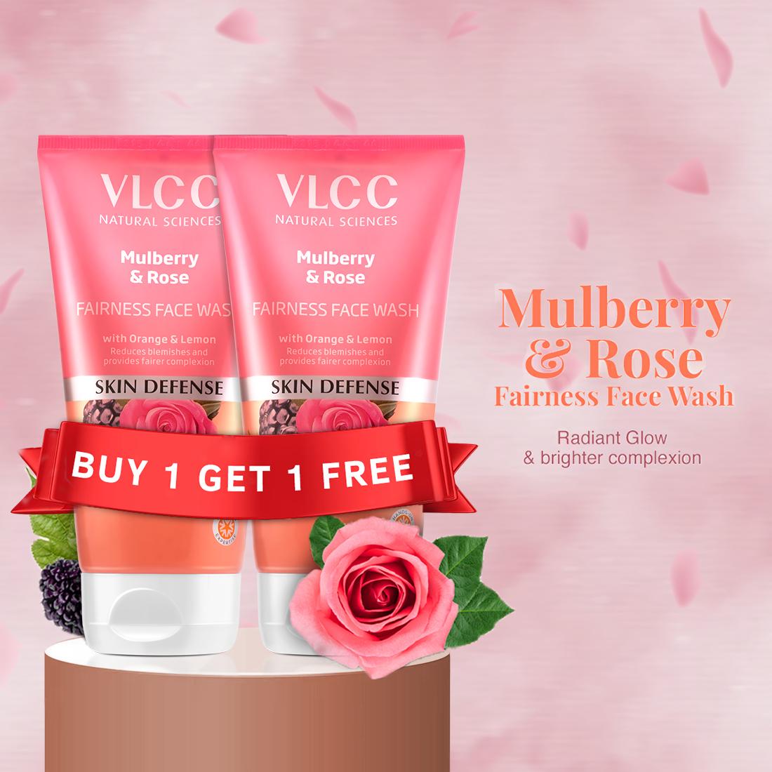 VLCC Mulberry & Rose Facewash (Buy 1, Get 1) (150 ml each)