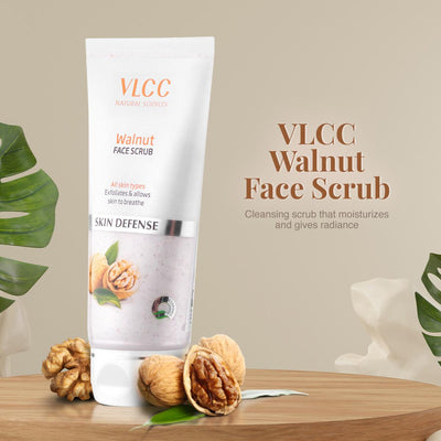 VLCC Walnut Face Scrub, Calming and Brightening Scrub (80 gm)