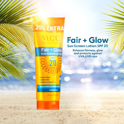 VLCC Fair + Glow Sunscreen Lotion SPF 20 PA ++