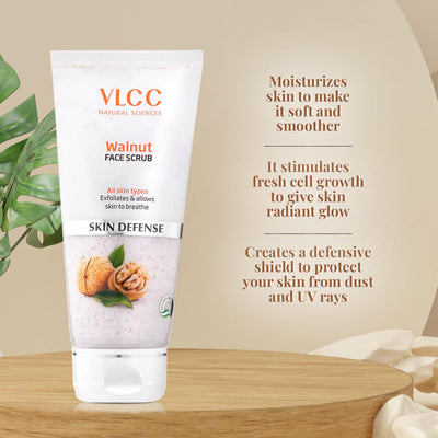 VLCC Walnut Face Scrub, Calming and Brightening Scrub (80 gm)