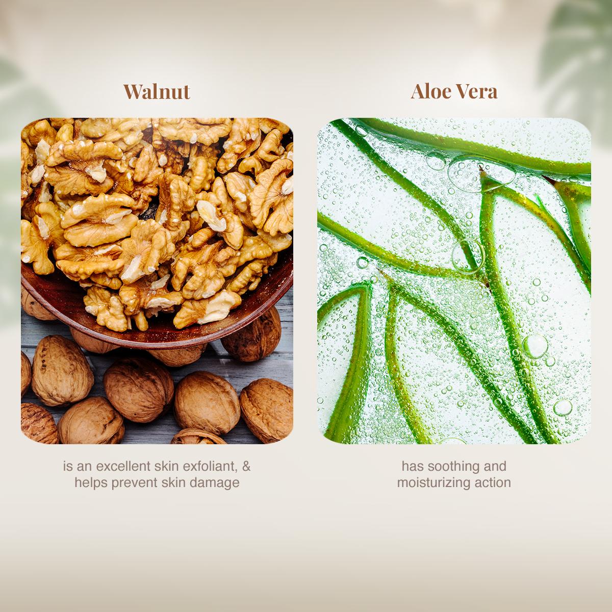 VLCC Walnut Face Scrub, Calming and Brightening Scrub (80 gm)