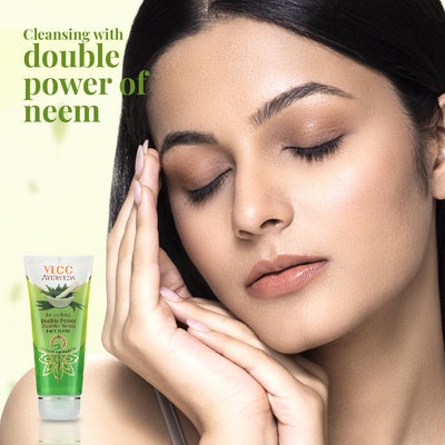 VLCC Ayurveda Skin Purifying Double Power Double Neem Face Wash (100 ml)