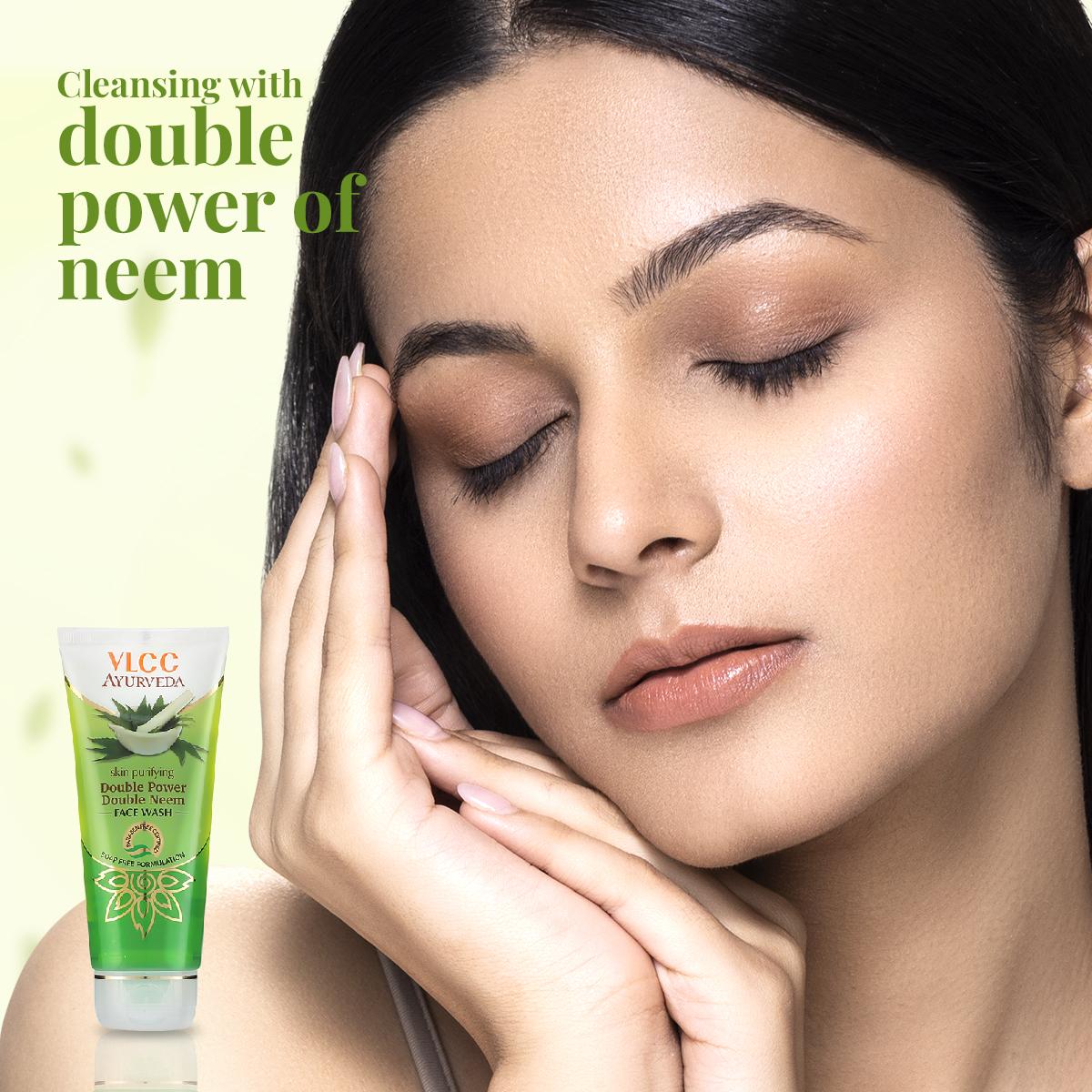 VLCC Ayurveda Skin Purifying Double Power Double Neem Face Wash (100 ml)