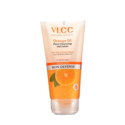 VLCC Tulsi Acne Clear Face Wash with FREE Orange Oil Pore Cleansing Face Wash (Buy 1 Get 1) (150 ml each)