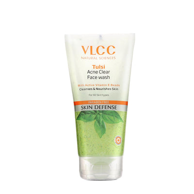 VLCC Tulsi Acne Clear Face Wash with FREE Orange Oil Pore Cleansing Face Wash (Buy 1 Get 1) (150 ml each)