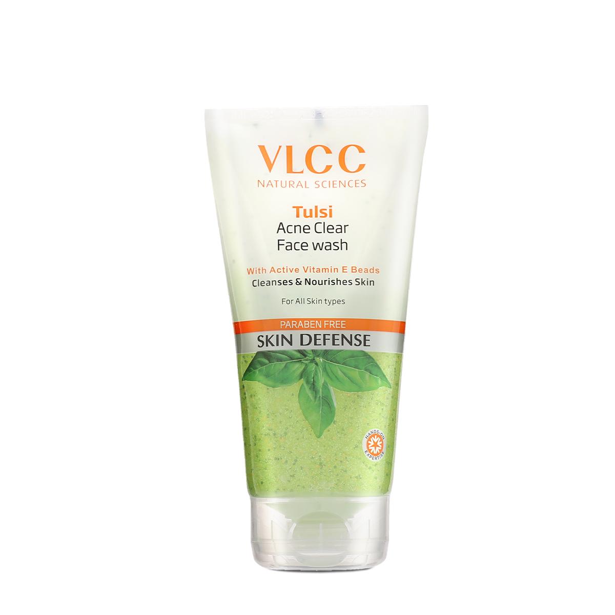 VLCC Tulsi Acne Clear Face Wash with FREE Orange Oil Pore Cleansing Face Wash (Buy 1 Get 1) (150 ml each)