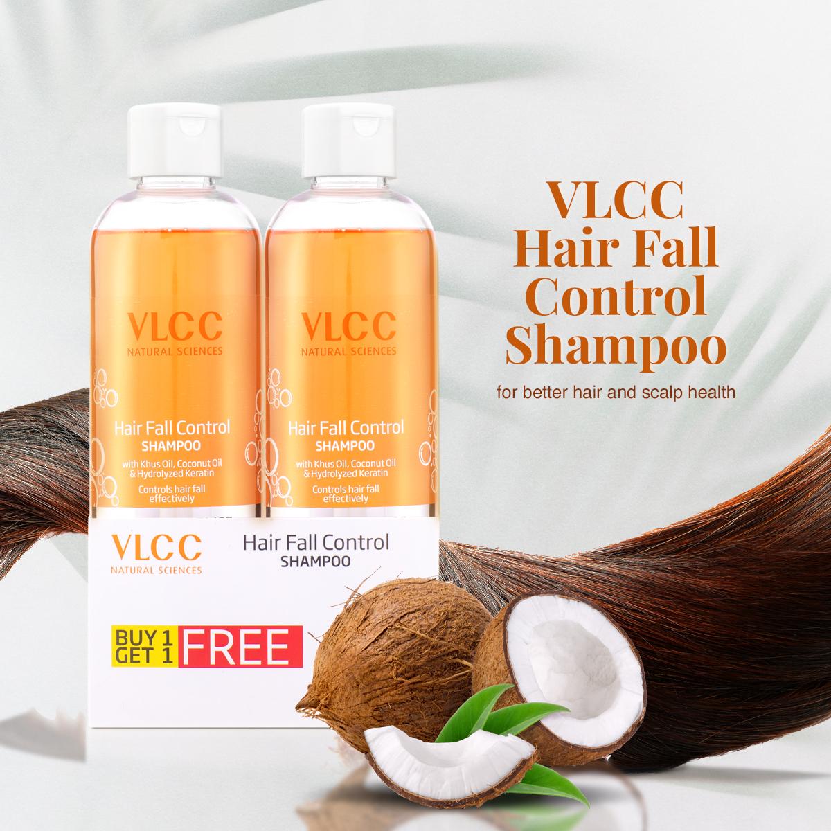 VLCC Hair Fall Control Shampoo with (Buy 1, Get 1) (350 ml each)