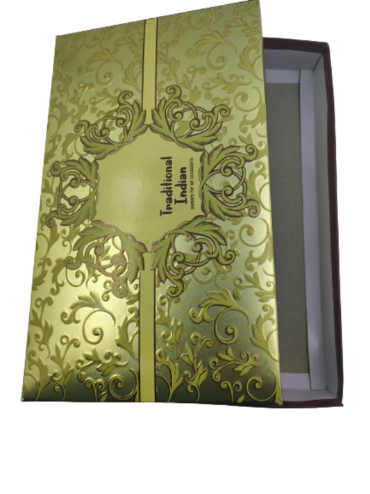 Designer Empty DIY Sweets Gift Box For Diwali , Chocolates , Snack & Return Gifts (Gold) Size 1 KG Storage