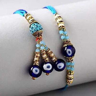 Evil Eye Lumba Rakhi Set & Dairy Milk Chocolates