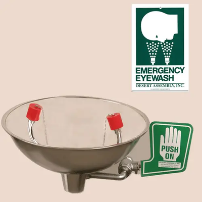 Opti-Klens Wall Mounted Emergency Eyewash Station