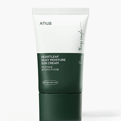 Anua Hearleaf Silky Moisture Suncream - Korean Skincare
