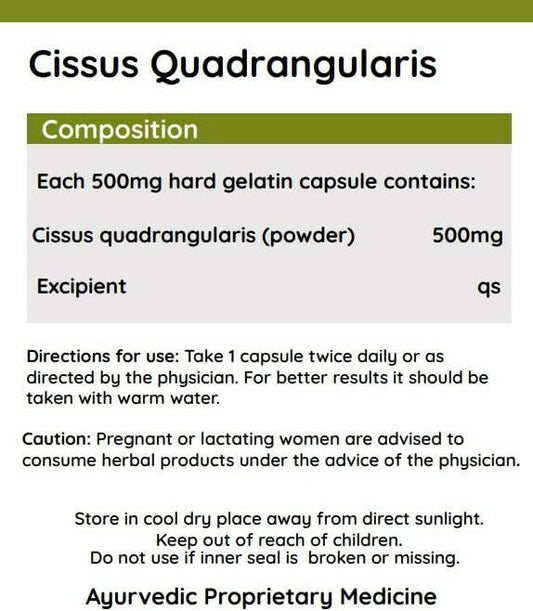 Ayurvedashree Cissus 500mg Capsules