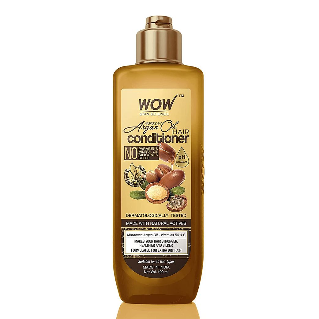 WOW Skin Science Moroccan Argan Oil Conditioner - No Sulphates, Parabens, Silicones, Salt & Colour, 100 ml