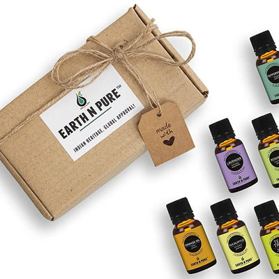 Earth N Pure Essential Oils (Peppermint, Sweet Orange, Eucalyptus, Tea tree, Lavender & Rosemary)