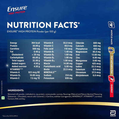 Ensure High Protein Drink for Physically Active Adults - Chocolate