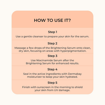 Dermabay Skin Brightening Face Serum With Kojic Acid & Alpha Arbutin