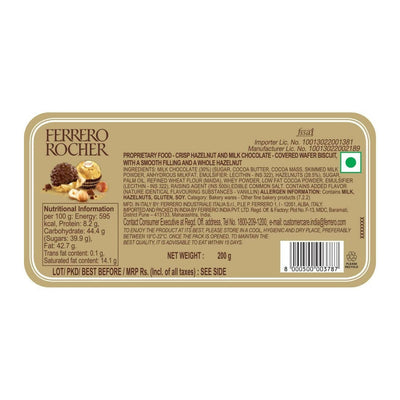 Ferrero Rocher Exquisite Hazelnut And Milk Chocolate | Premium Gift Box Rich, Creamy, Crunchy and Nutty Chocolate For Special Occasions