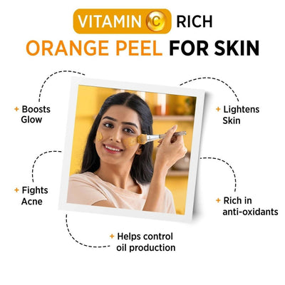 Alps Goodness Orange Peel Powder, for Hair Mask & Face Mask, Nourishes Hair Follicles, Glow Face
