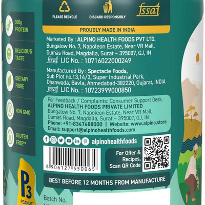 Alpino Organic Natural Peanut Butter Crunch