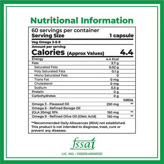 Boldfit Omega 3 6 9 Vegetarian Capsules