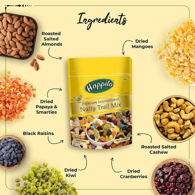 Happilo Premium Nuts & Dry Fruit Combo (Trail Mix, Nut Mix & Party Mix)