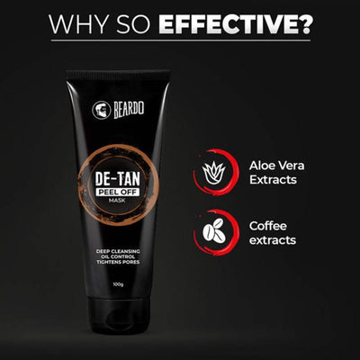 Beardo Ultraglow Face Wash & De-Tan Peel Off Mask Combo