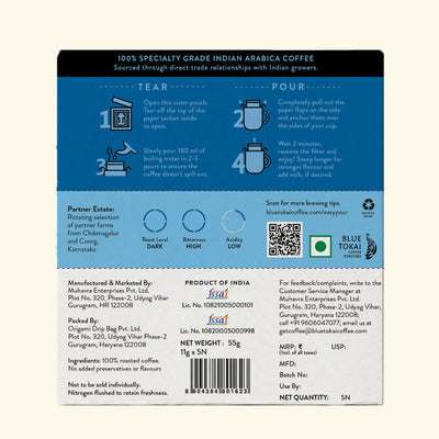 Blue Tokai Vienna Dark Roast Easy Pour Sachets