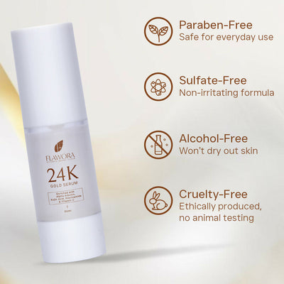 Flawora Anti-Grey Hair Serum, D-Tan Lotion and Gold Face Serum Combo